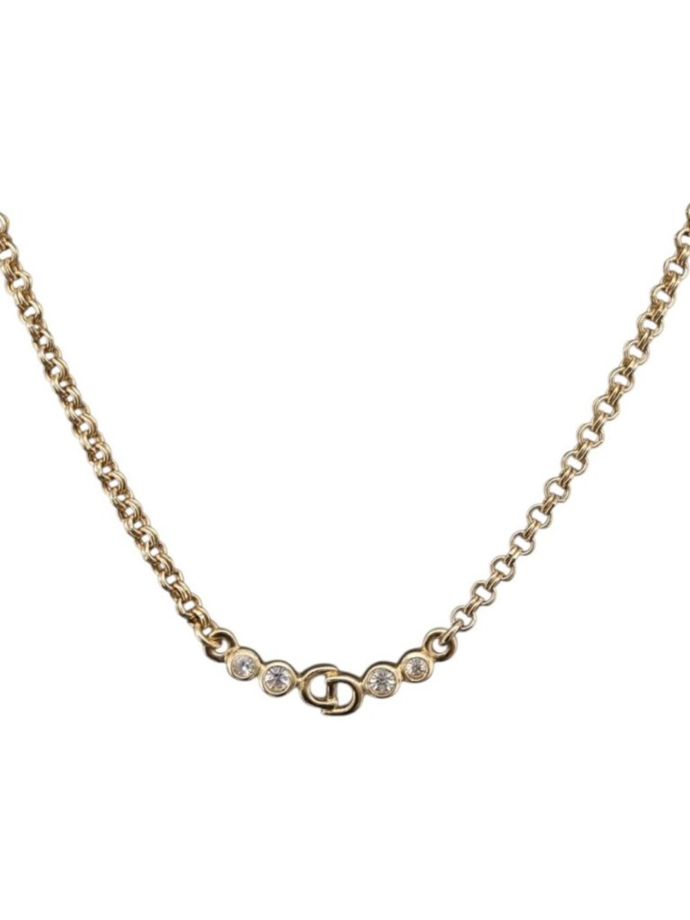 Christian Dior Necklace Metal Gold Tone